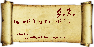 Gyimóthy Kiliána névjegykártya